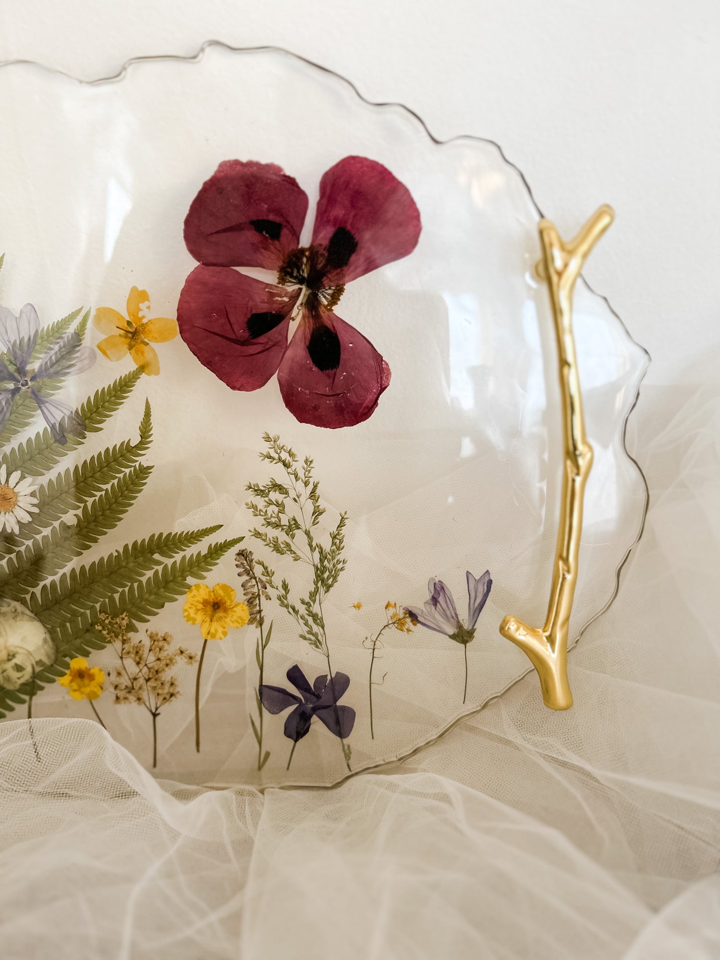 Large Flower Resin Tray