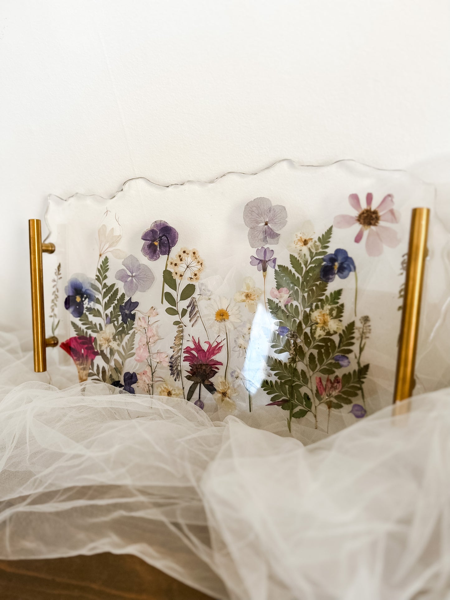 Large Flower Resin Tray