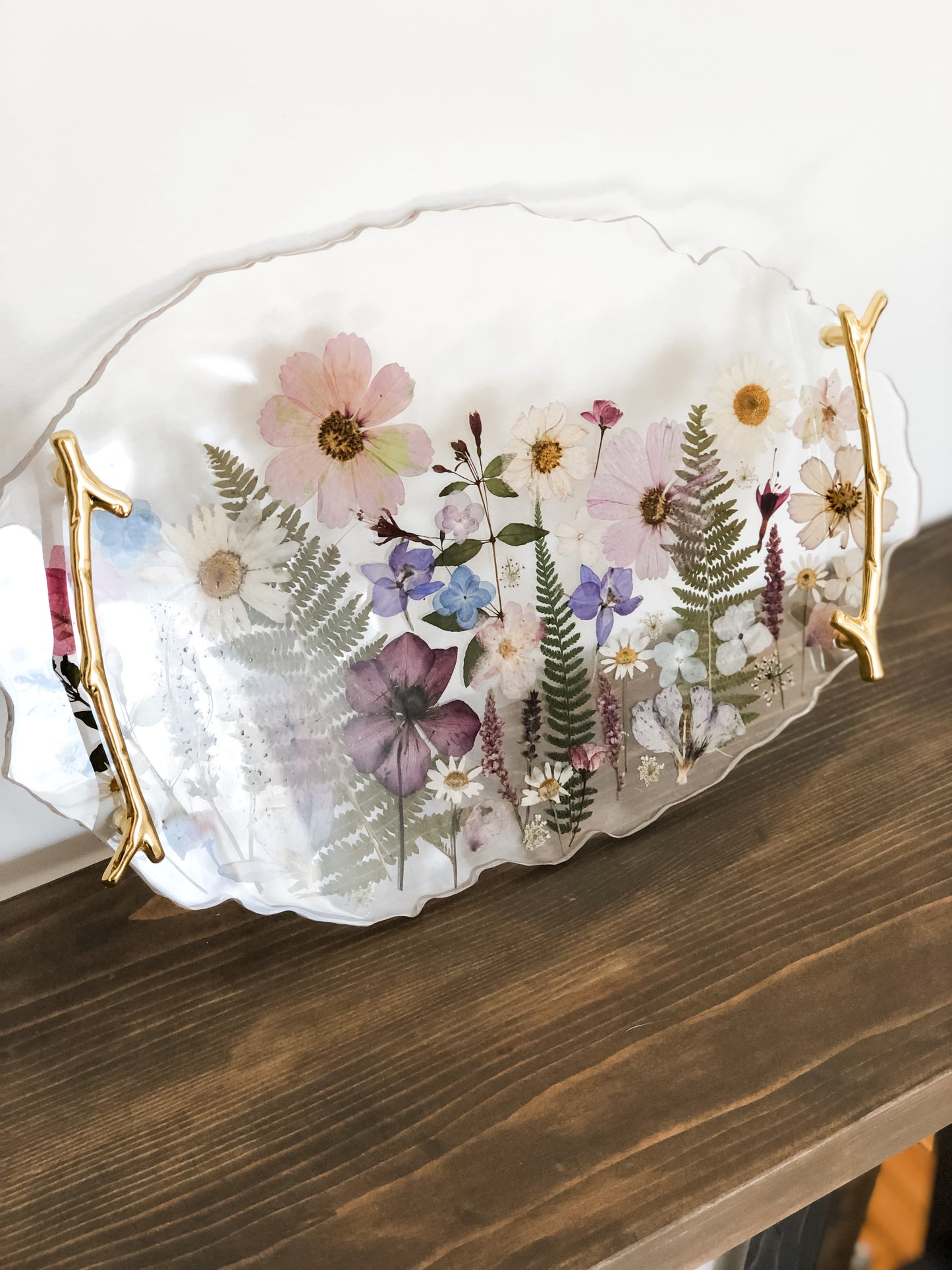 Large Flower Resin Tray
