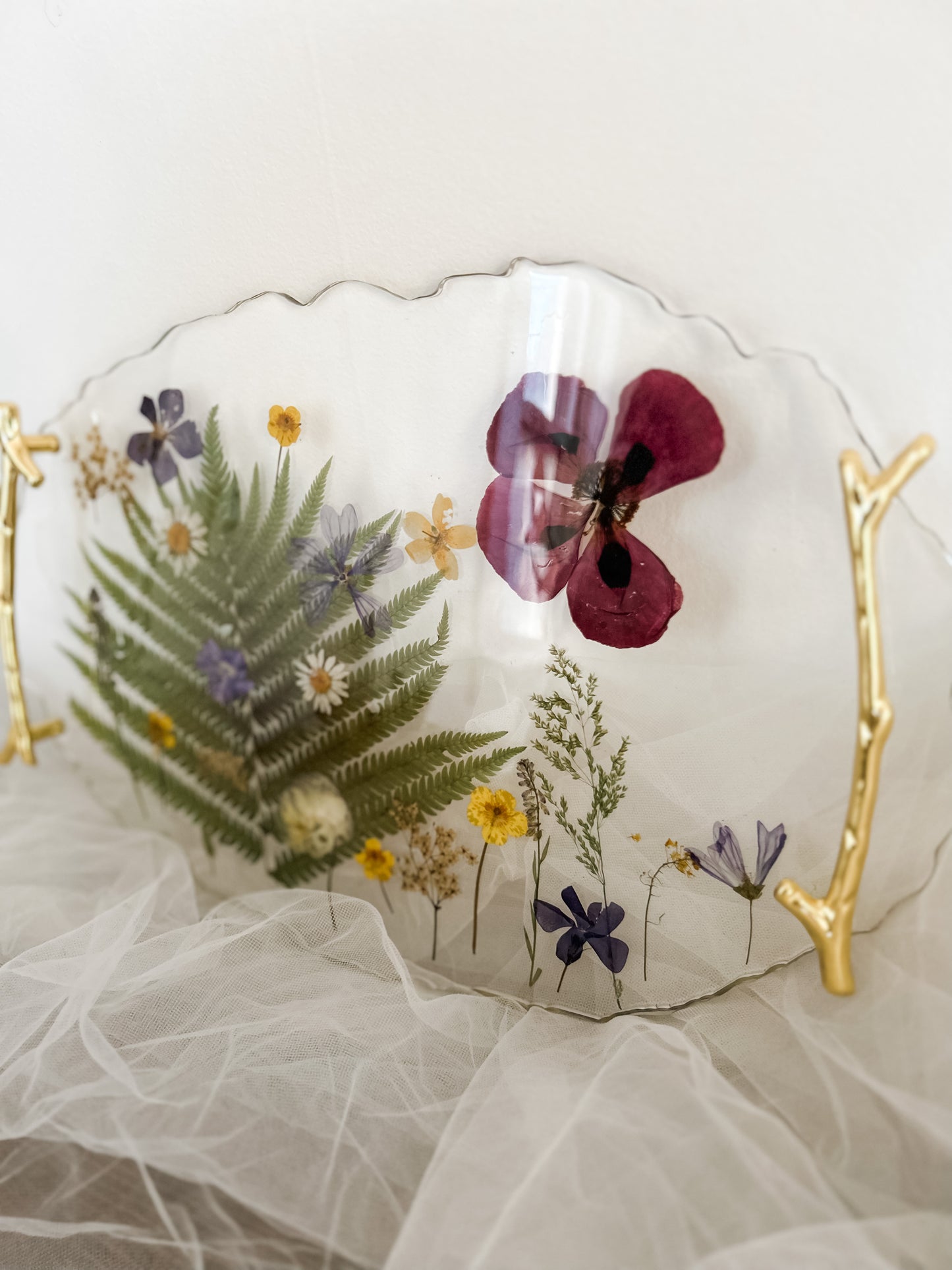 Large Flower Resin Tray