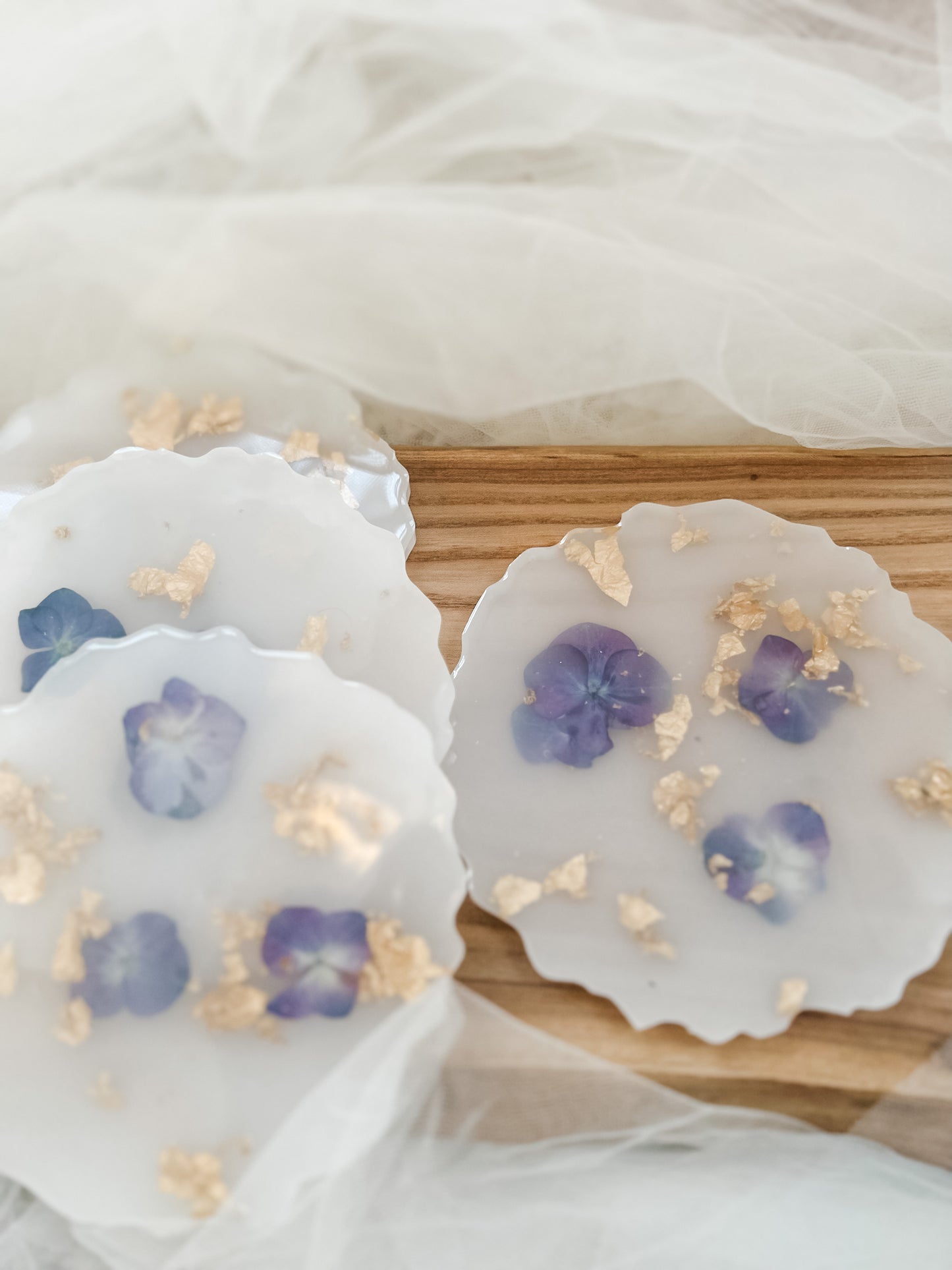 Purple Milk Bath Coaster Set