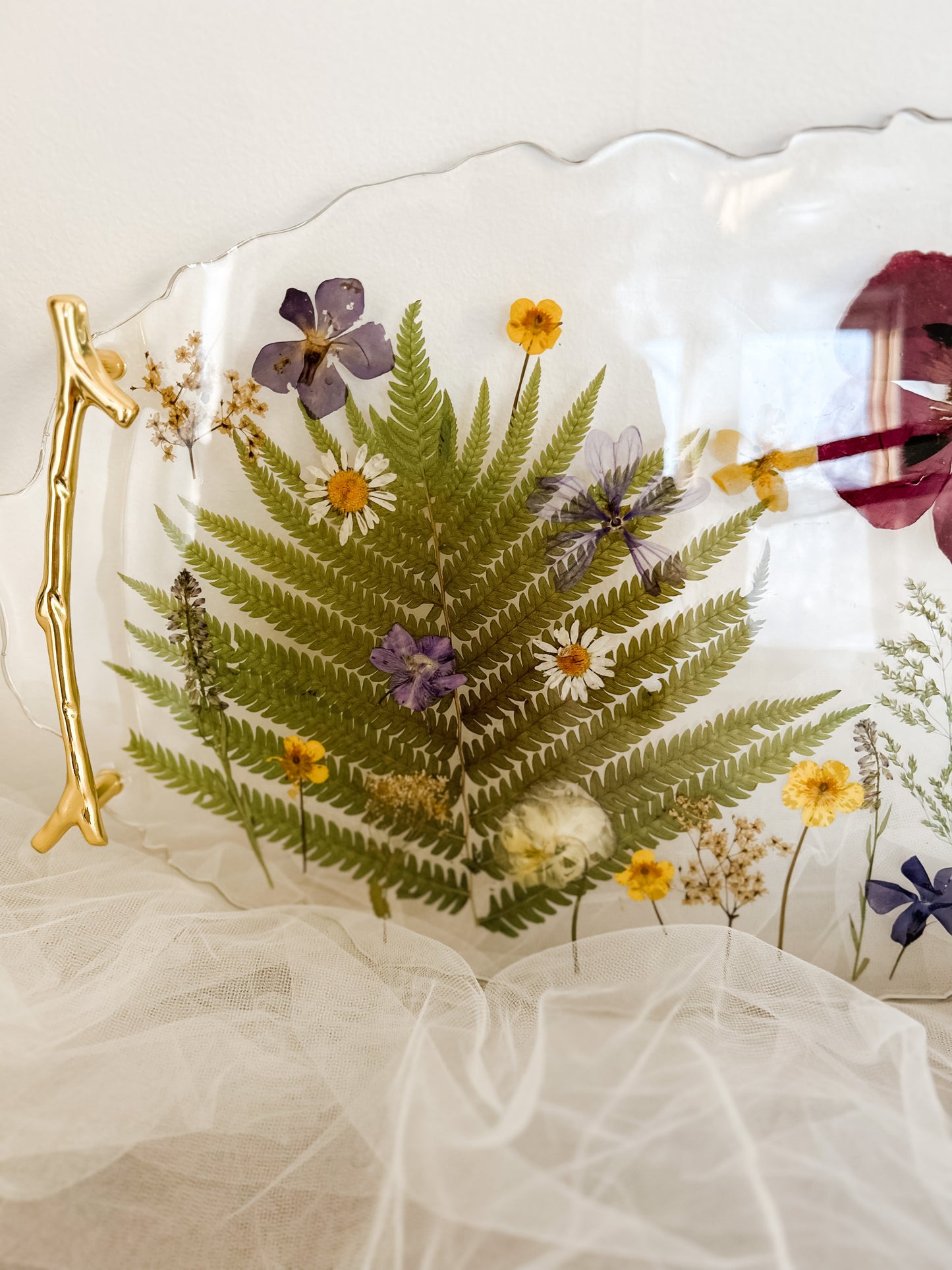 Large Flower Resin Tray