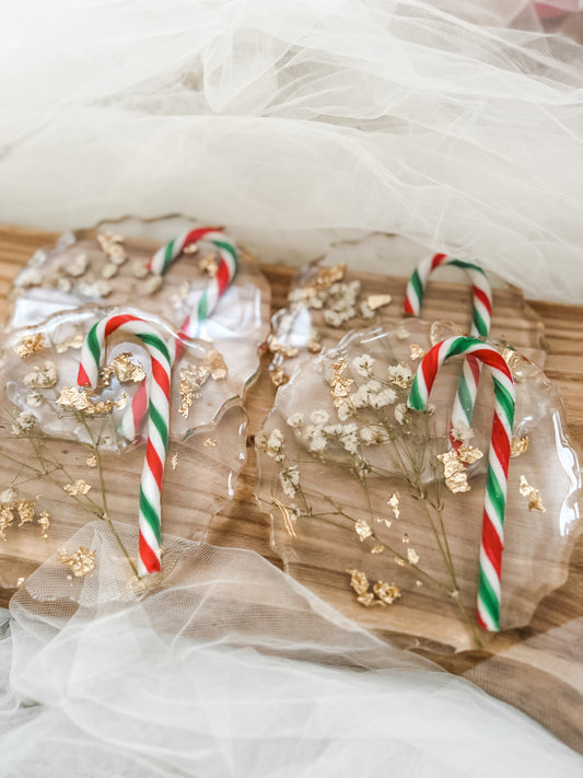 Candy Cane Coaster Set